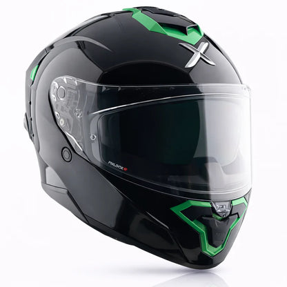 AXOR Brutale Corsa Dual Spoiler Helmet - Black Green