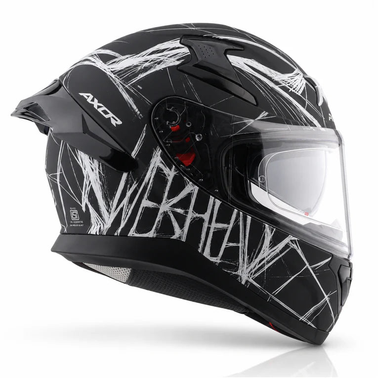 AXOR Apex Marvel Spider Man Edition Helmet - DULL BLACK WHITE