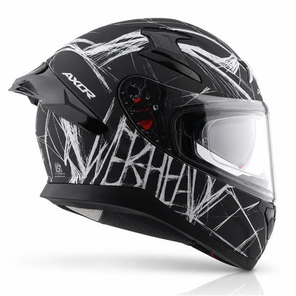 AXOR Apex Marvel Spider Man Edition Helmet - DULL BLACK WHITE