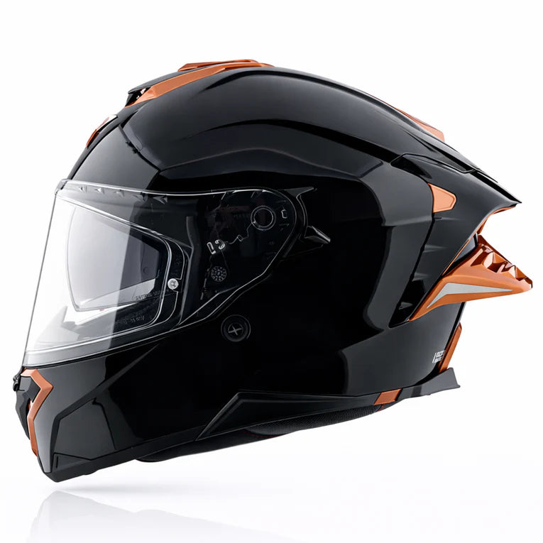 AXOR Brutale Corsa Dual Spoiler Helmet - Black Gold Orange