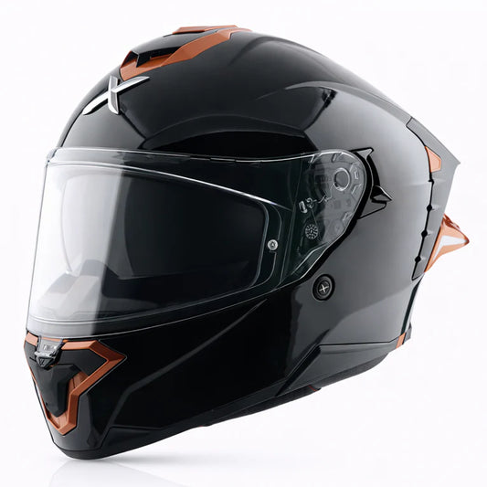 AXOR Brutale Corsa Dual Spoiler Helmet - Black Gold Orange