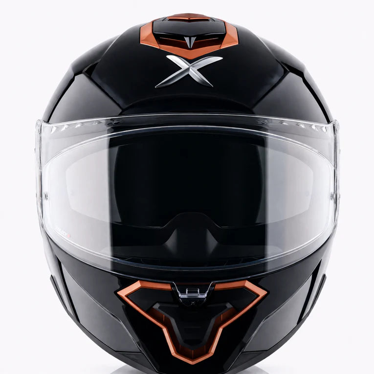 AXOR Brutale Corsa Dual Spoiler Helmet - Black Gold Orange