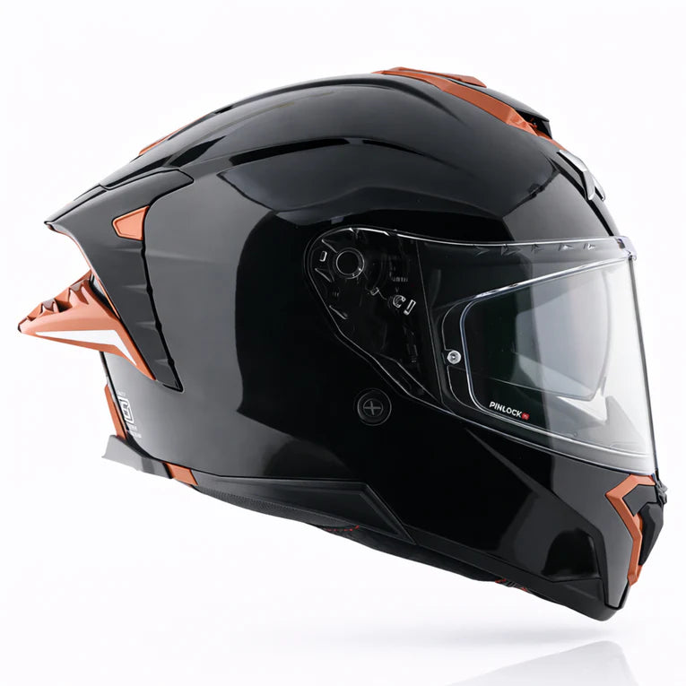 AXOR Brutale Corsa Dual Spoiler Helmet - Black Gold Orange
