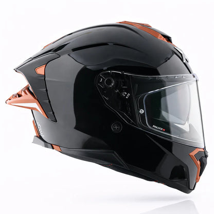 AXOR Brutale Corsa Dual Spoiler Helmet - Black Gold Orange