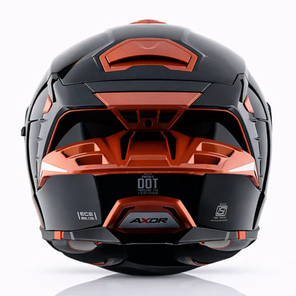 AXOR Brutale Corsa Dual Spoiler Helmet - Black Gold Orange