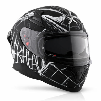 AXOR Apex Marvel Spider Man Edition Helmet - DULL BLACK WHITE