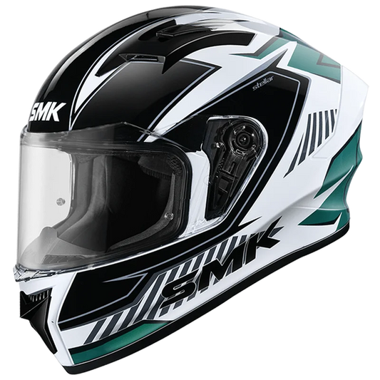 SMK STELLAR ADOX HELMETS - GL182 WHITE BLACK