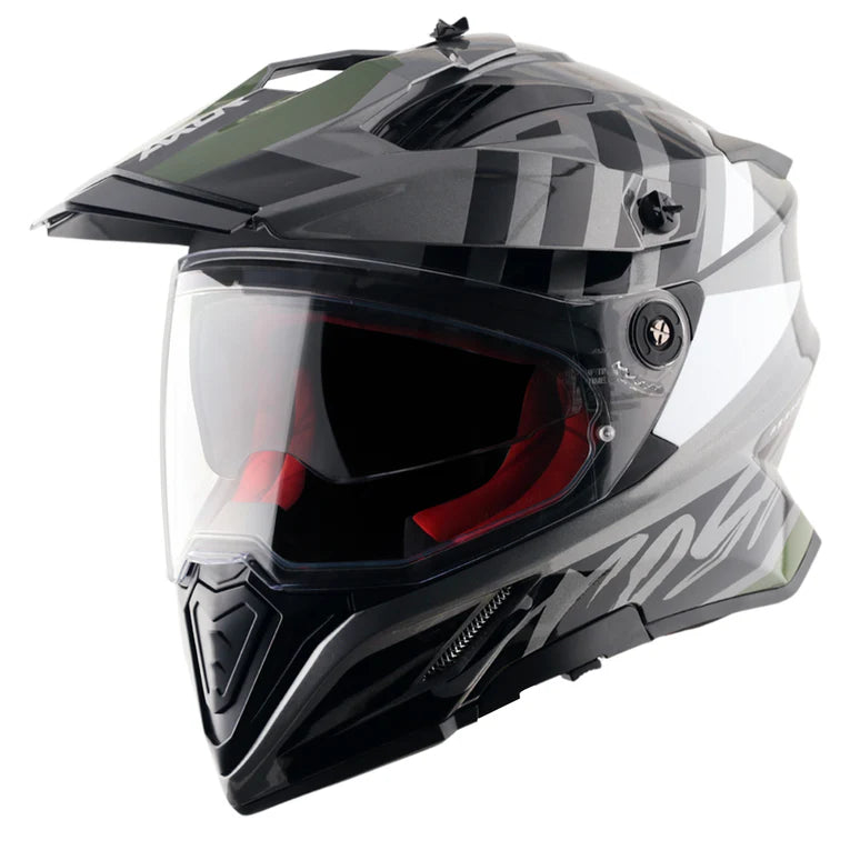 AXOR X-Cross Dual Visor Orbit Helmet - Athena Grey Black