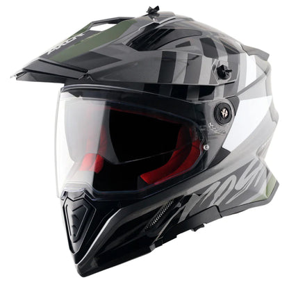 AXOR X-Cross Dual Visor Orbit Helmet - Athena Grey Black