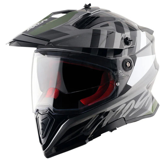 AXOR X-Cross Dual Visor Orbit Helmet - Athena Grey Black