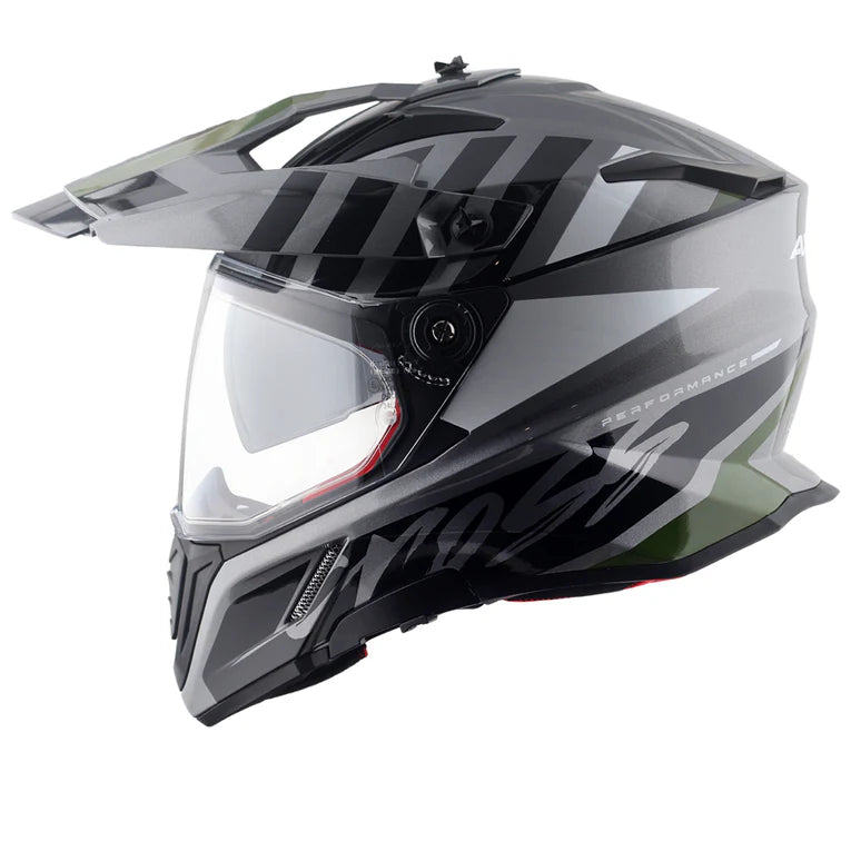 AXOR X-Cross Dual Visor Orbit Helmet - Athena Grey Black