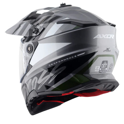 AXOR X-Cross Dual Visor Orbit Helmet - Athena Grey Black