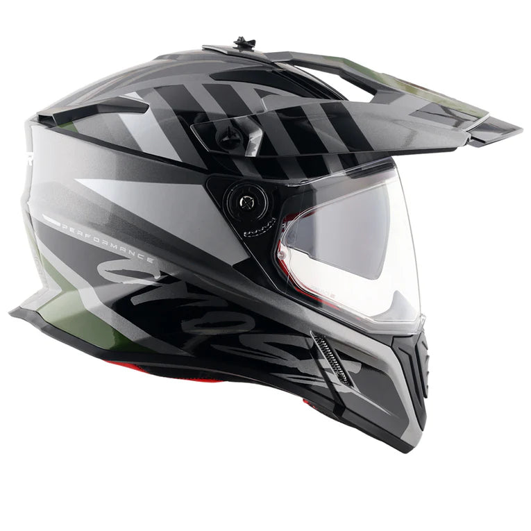 AXOR X-Cross Dual Visor Orbit Helmet - Athena Grey Black