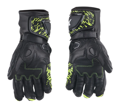 Axor Enzo Riding Gloves - Black Neon Yellow