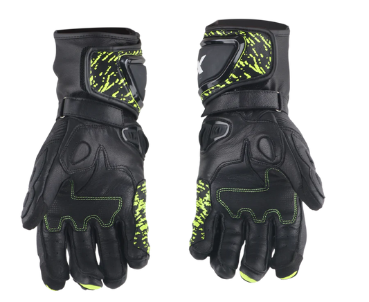 Axor Enzo Riding Gloves - Black Neon Yellow