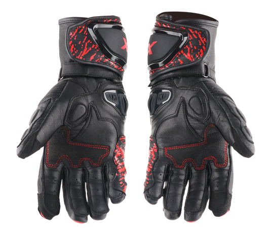 Axor Enzo Riding Gloves - Black Red