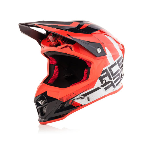 Acerbis Profile 4 Motocross Riding Helmet - White Red