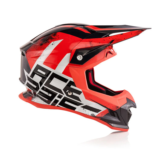 Acerbis Profile 4 Motocross Riding Helmet - White Red