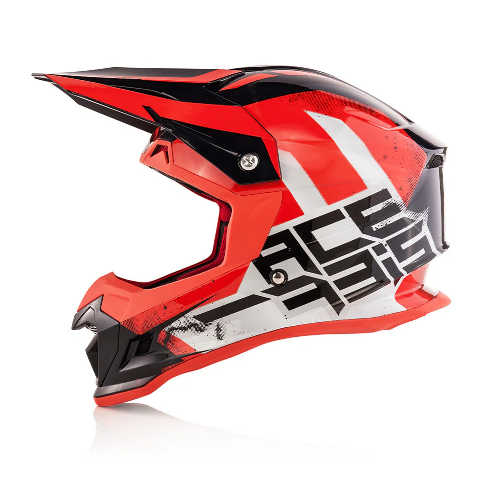 Acerbis Profile 4 Motocross Riding Helmet - White Red