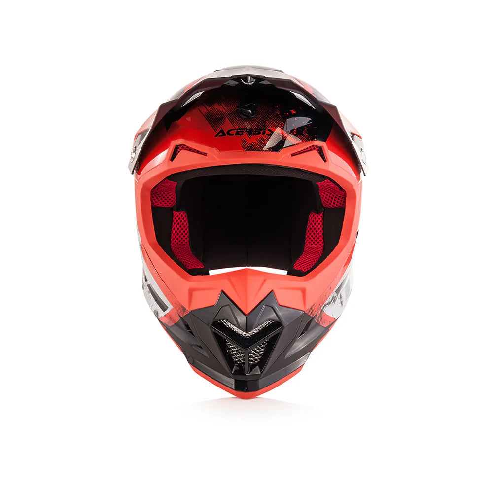 Acerbis Profile 4 Motocross Riding Helmet - White Red