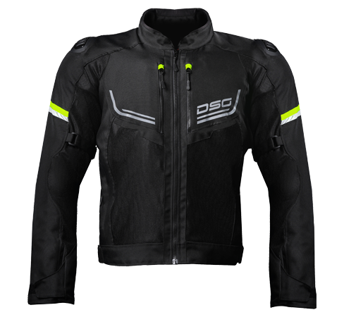 DSG Aire Riding Jacket Black Yellow Fluo