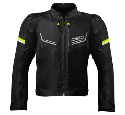 DSG Aire Riding Jacket Black Yellow Fluo