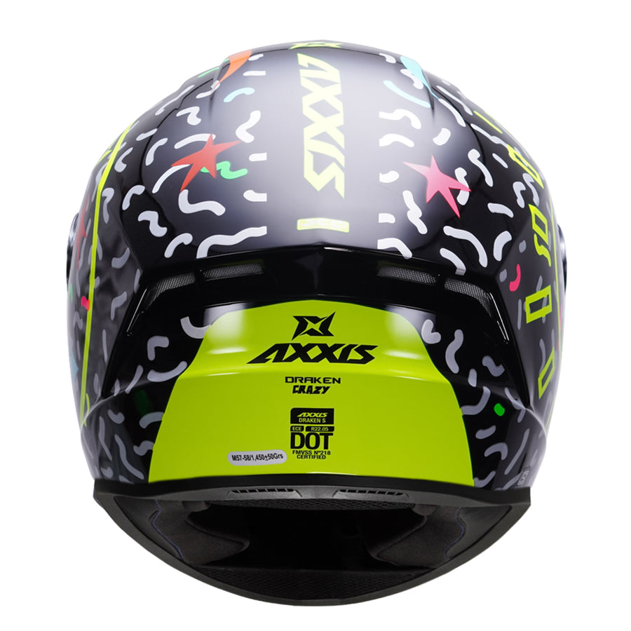 AXXIS DRAKEN S CRAZY HELMET - FLUORESCENT YELLOW