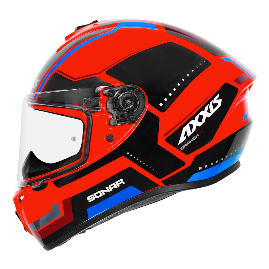 AXXIS DRAKEN S SONAR HELMET - FLUORESCENT  RED