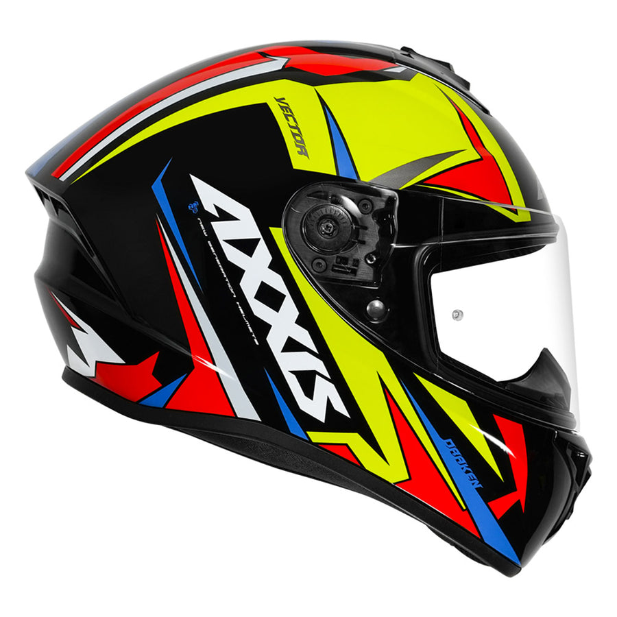 AXXIS DRAKEN S VECTOR HELMET - GLOSS FLUORESCENT YELLOW