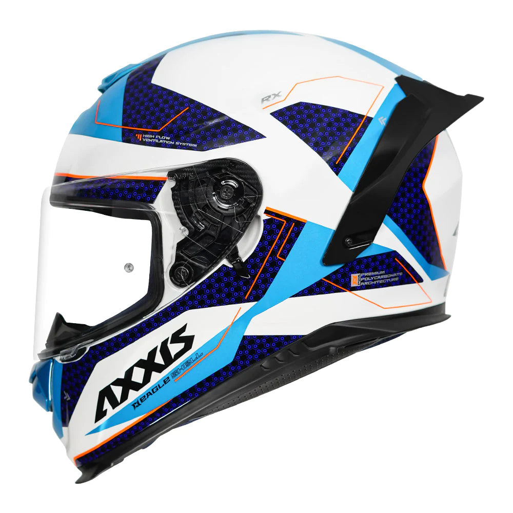 AXXIS EAGLE SV RX HELMET - WHITE/BLUE