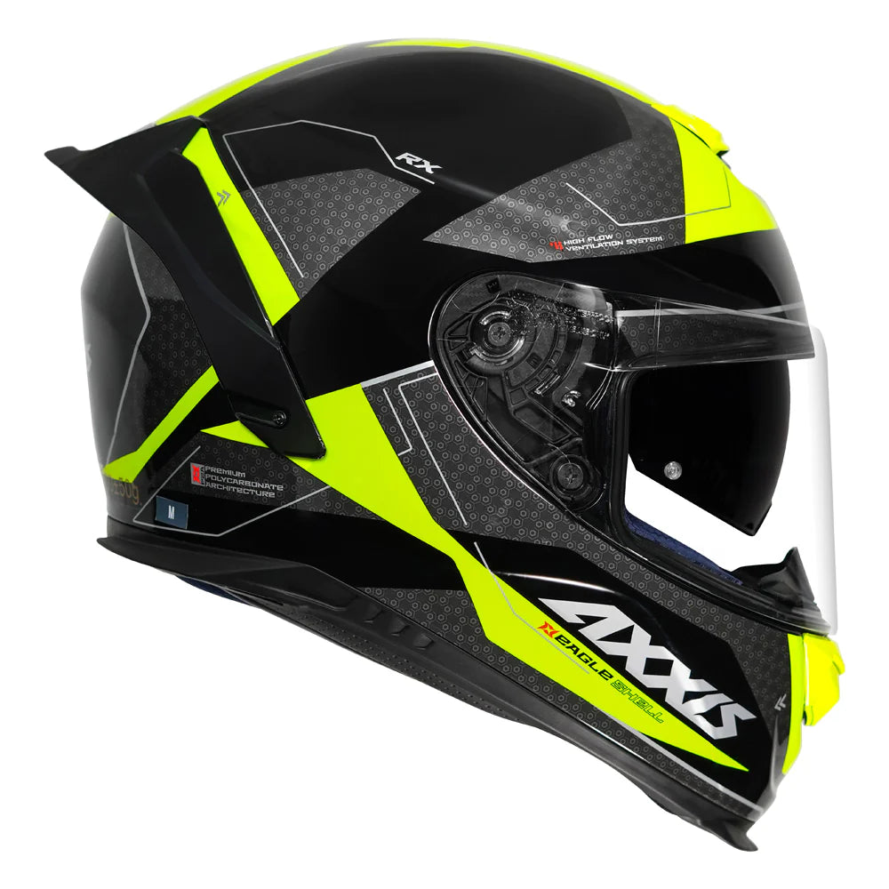 AXXIS EAGLE SV RX HELMET - FLUORESCENT YELLOW