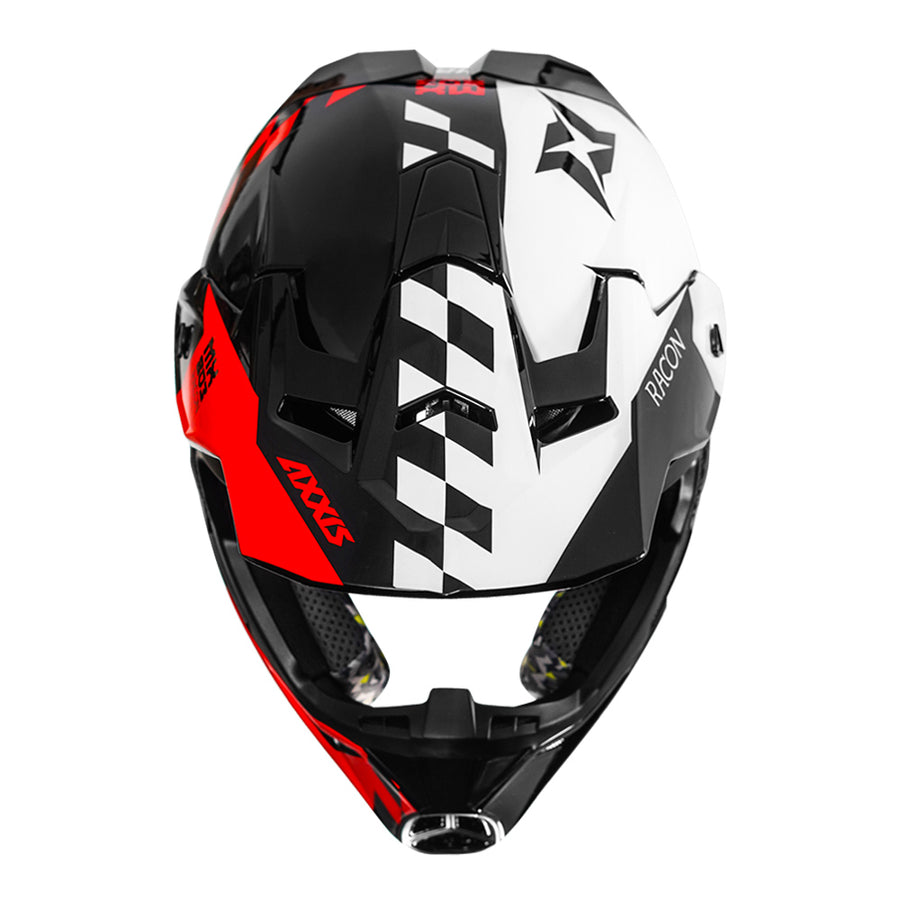 AXXIS WOLF RACON MOTOCROSS HELMET - RED