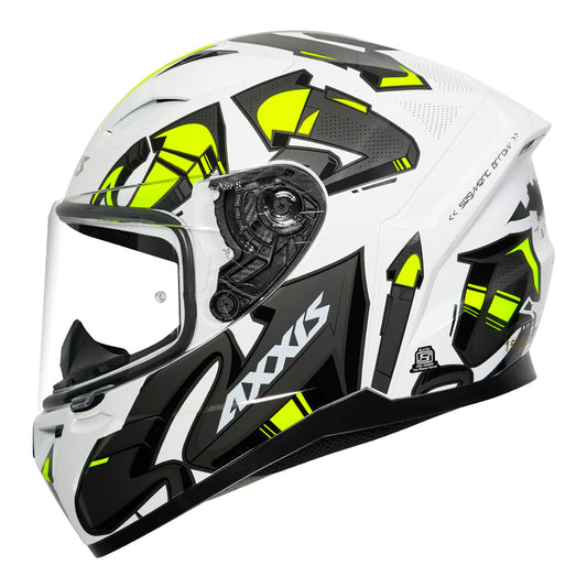 AXXIS SEGMENT ARROWS HELMET - GLOSS FLUORESCENT YELLOW