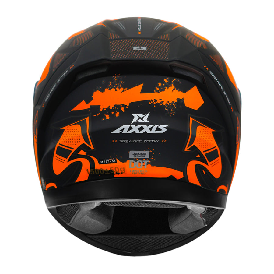 AXXIS SEGMENT ARROWS HELMET - MATT FLUORESCENT ORANGE