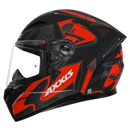 AXXIS SEGMENT ARROWS HELMET - MATT FLUORESCENT RED