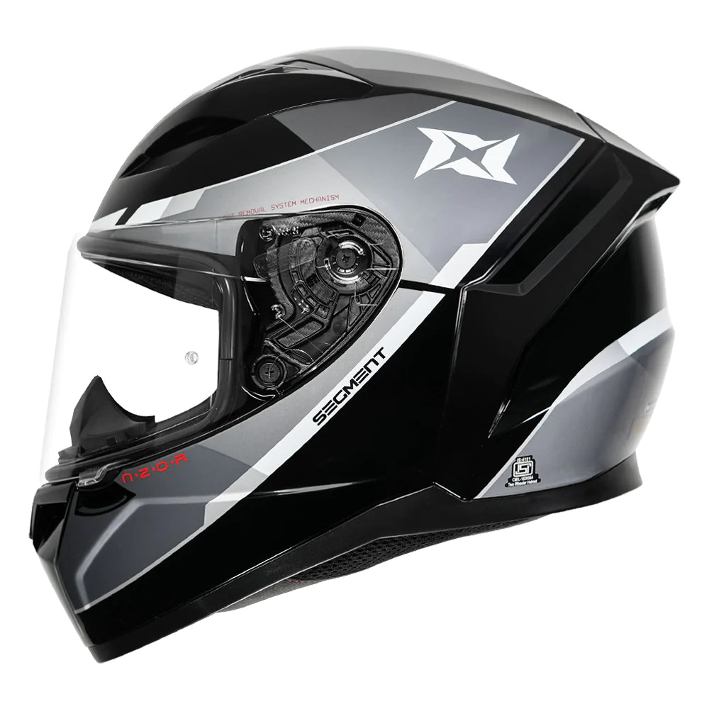 AXXIS SEGMENT AZOR HELMET - GREY – Motorizzr