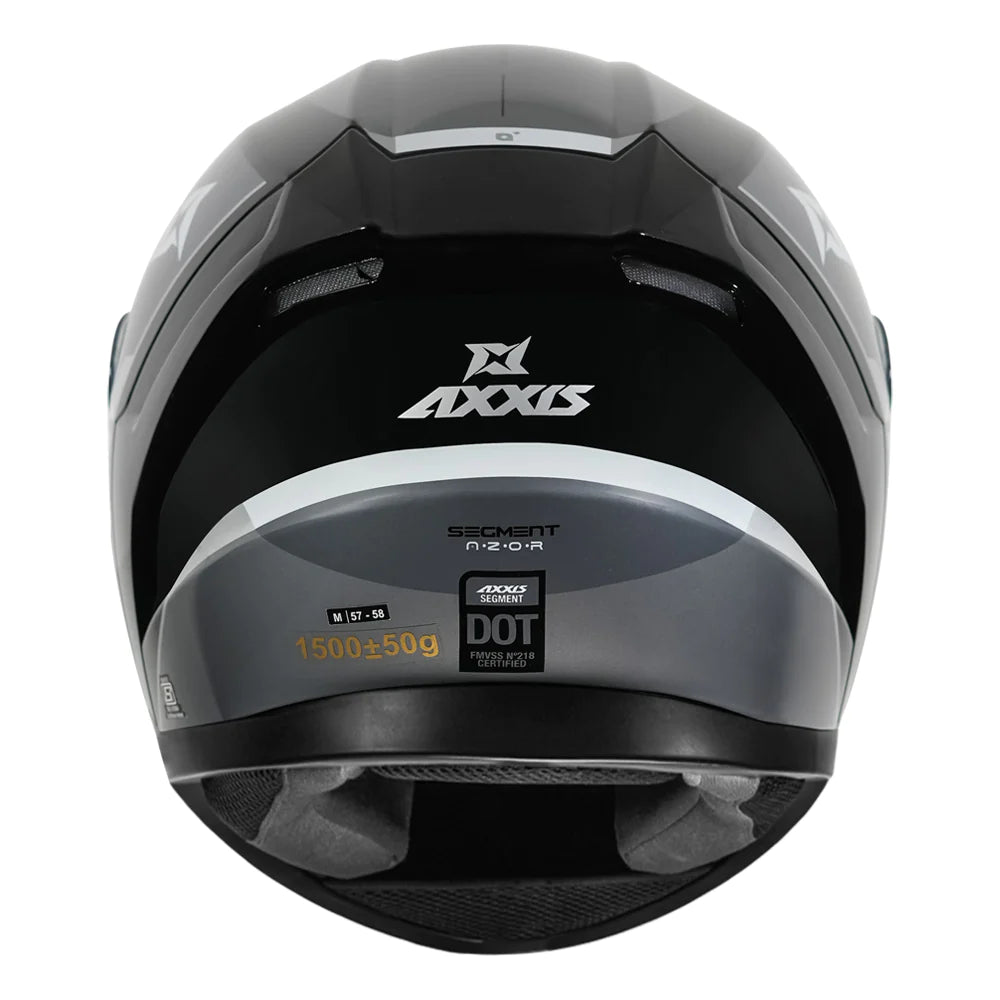 AXXIS SEGMENT AZOR HELMET - GREY – Motorizzr