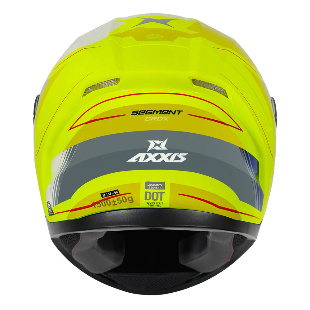 AXXIS SEGMENT CROX HELMET - GLOSSY FLUO YELLOW