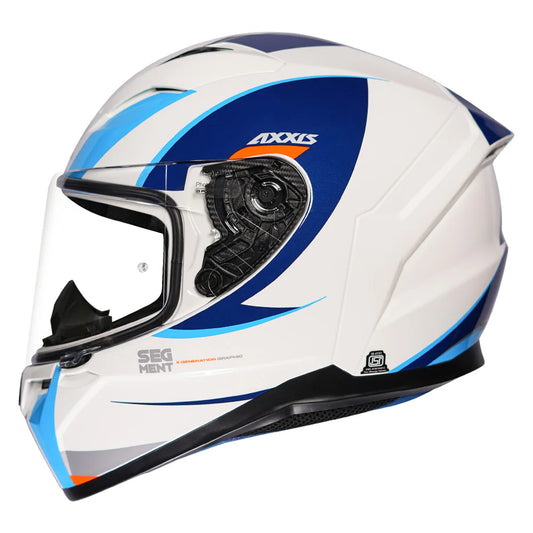 AXXIS SEGMENT GENERATION HELMET - WHITE & BLUE