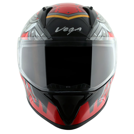 Vega Bolt Super Hero Helmet - Black Red