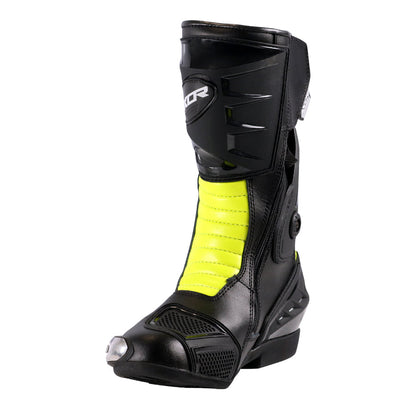 Axor Slipstream Riding Boots - Black Neon Green