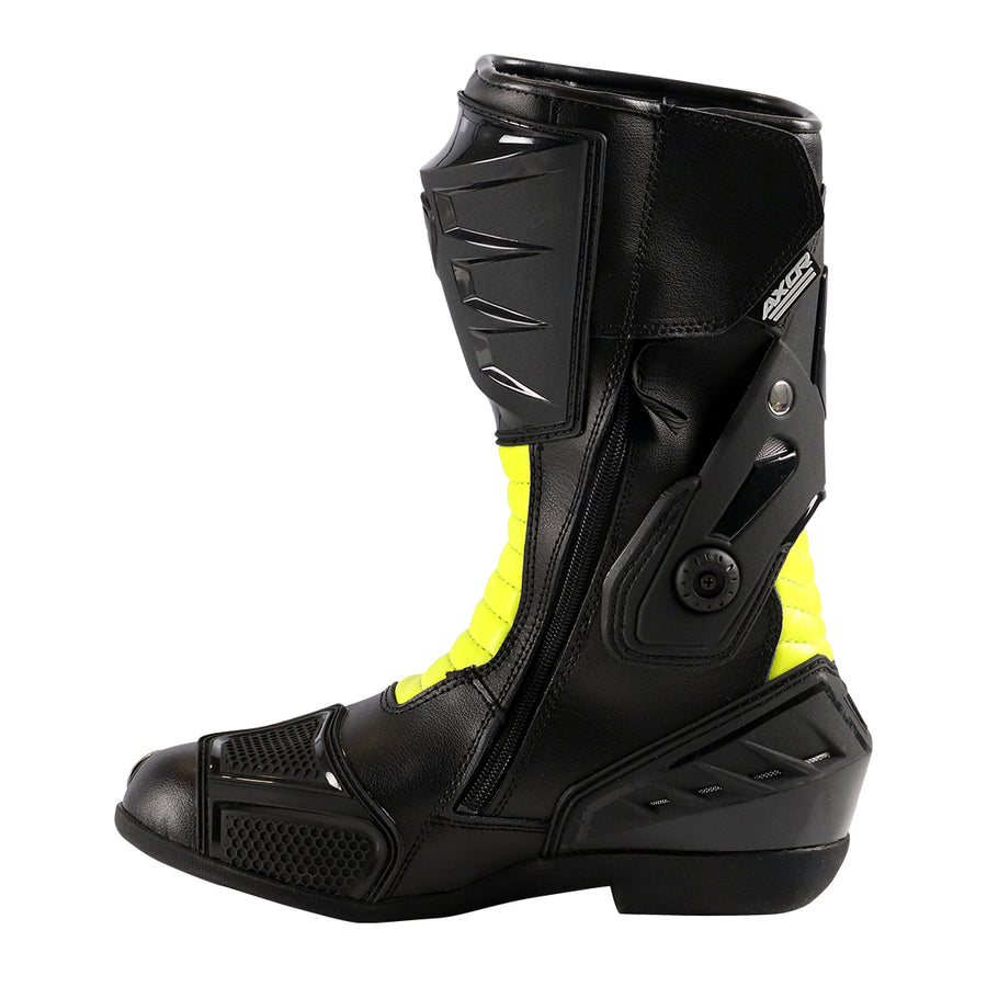 Axor Slipstream Riding Boots - Black Neon Green