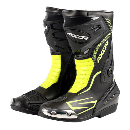 Axor Slipstream Riding Boots - Black Neon Green