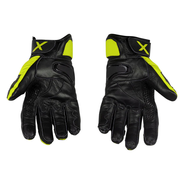 AXOR SPYDER RIDING GLOVES - BLACK NEON YELLOW