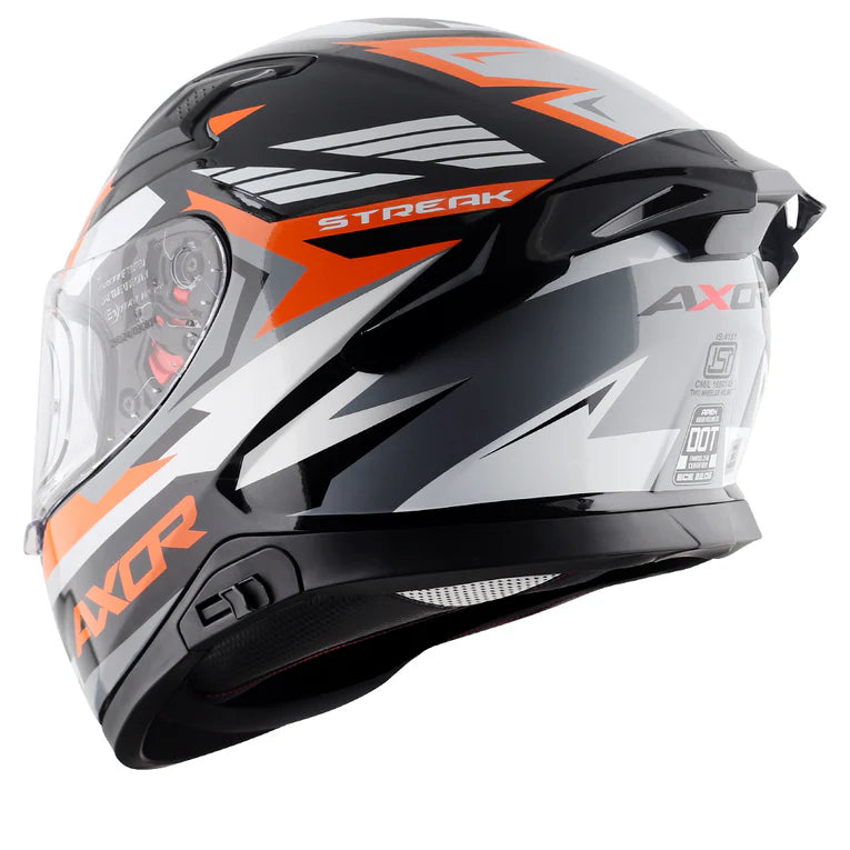 Axor Apex Streak Helmet - Black Orange