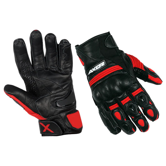 AXOR SPYDER RIDING GLOVES - BLACK RED