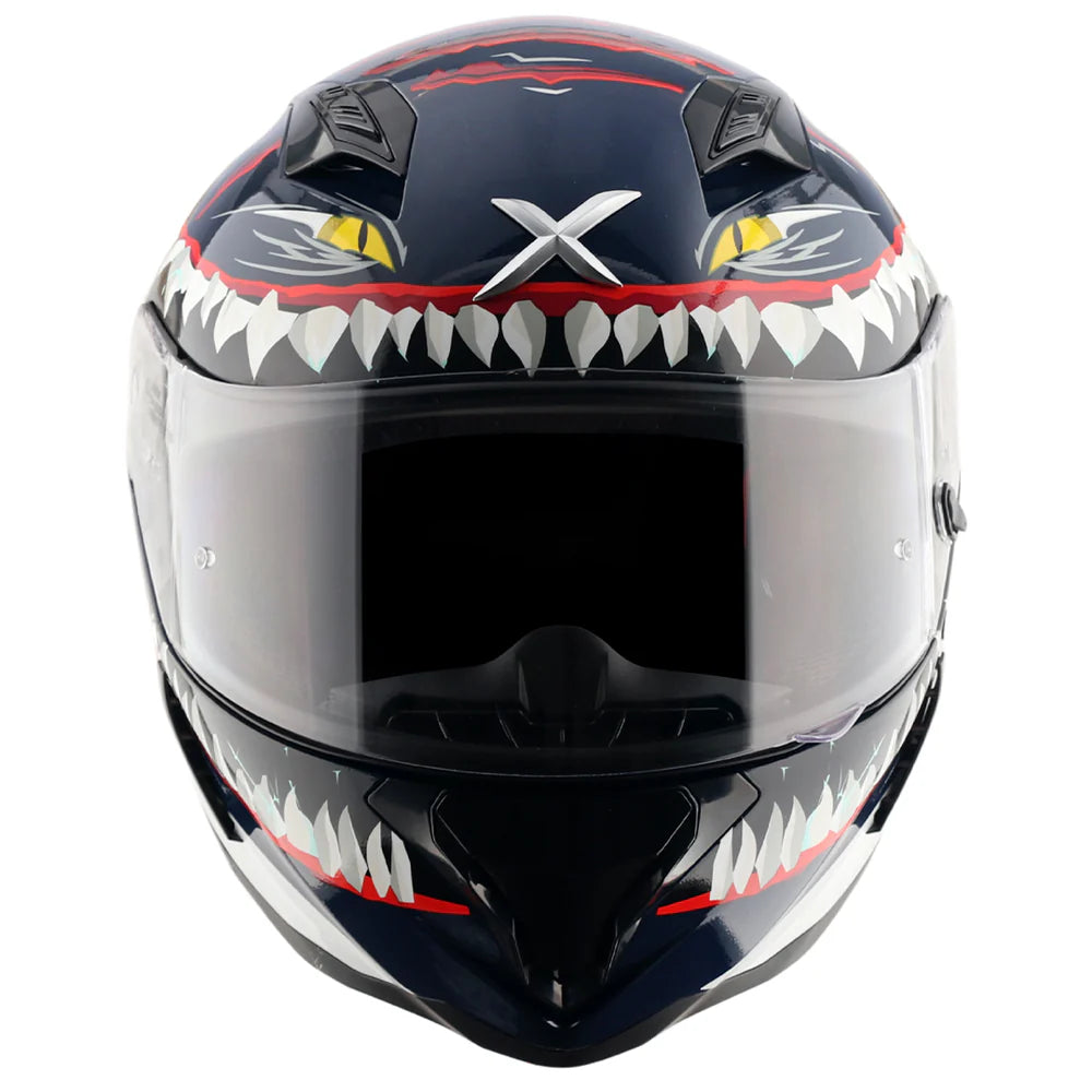 Axor Shark Hunter Helmet - Blue White