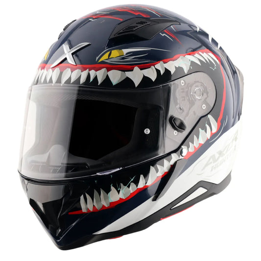 Axor Shark Hunter Helmet - Blue White