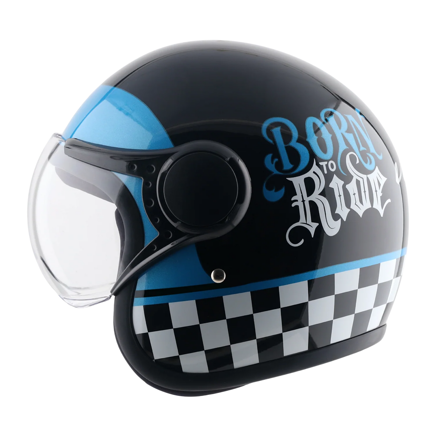 Vega Jet-Born To Ride W/Visor Helmet