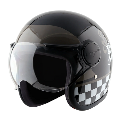 Vega Jet-Born To Ride W/Visor Helmet